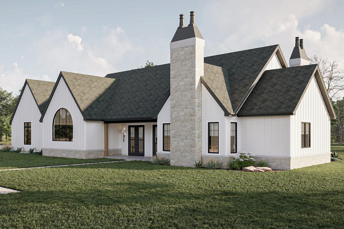 Plan 623216DJ: 3-Bed Transitional European House Plan with Vaulted Dining Area - 2703 Sq Ft - Image #19 - European, Transitional