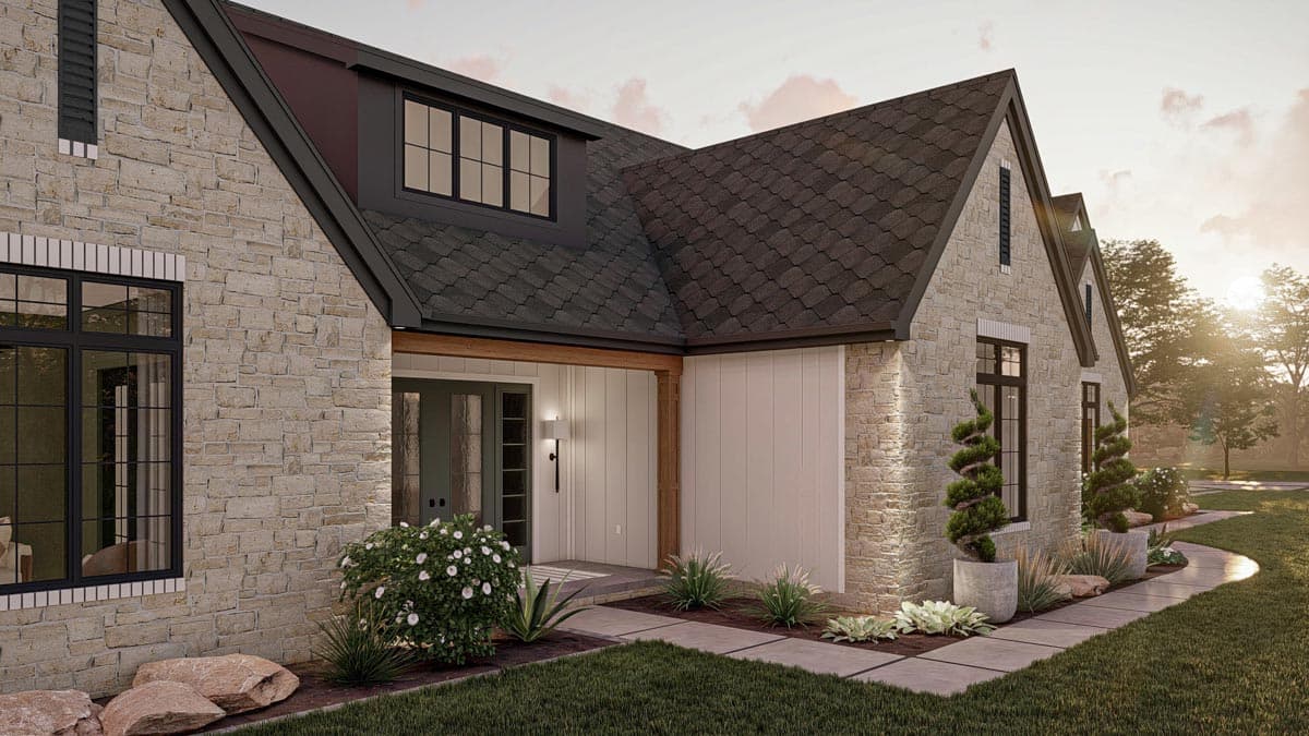 Plan 623216DJ: 3-Bed Transitional European House Plan with Vaulted Dining Area - 2703 Sq Ft - Image #22 - European, Transitional