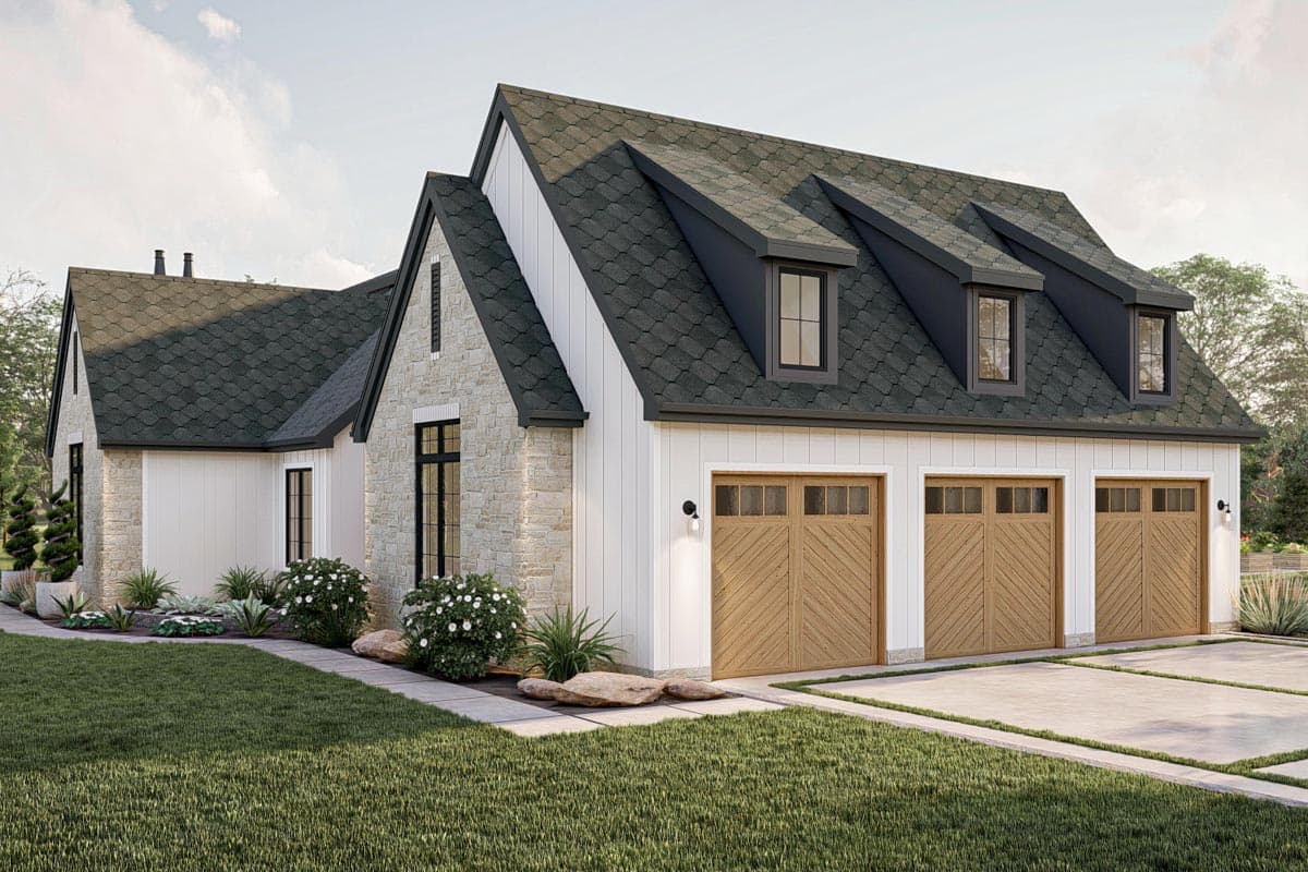 Plan 623216DJ: 3-Bed Transitional European House Plan with Vaulted Dining Area - 2703 Sq Ft - Image #23 - European, Transitional