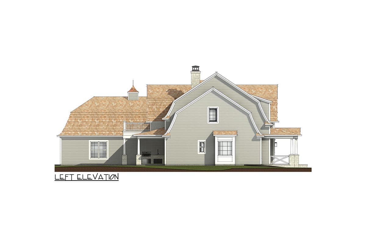 Plan 818046JSS: Country House Plan with Game Room and Rear Garage - Image #8 - Country, Craftsman, Traditional