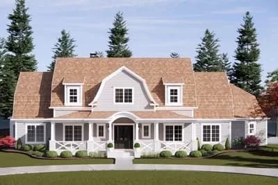 Country House Plan with Game Room and Rear Garage