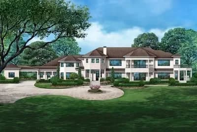 Sprawling 4-Bed Home Plan with Wraparound Porch and Game Room