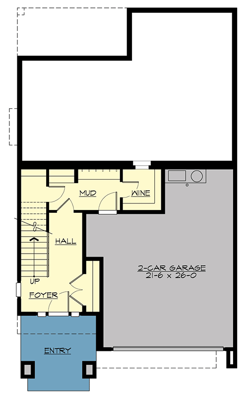 Plan 23069JD: Modern 4-Bed House Plan Under 3200 Square Feet with Drive-Under 2-Car Garage - Floor Plan - 3rd Floor - Contemporary, Modern, Northwest