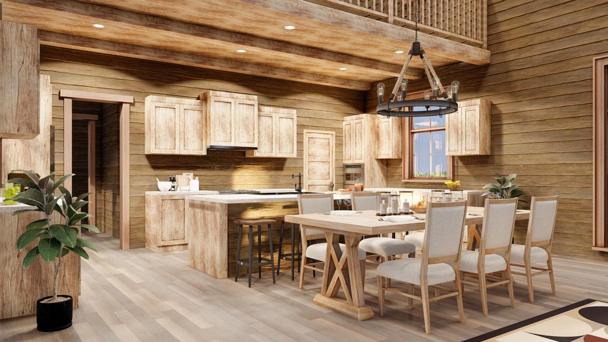 Plan 70844MK: Rustic Country Barn-Like House Plan with 4 Beds and a Screened Porch with Fireplace - Image #11 - Barndominium, Country, Farmhouse, Modern Farmhouse, Mountain, Rustic