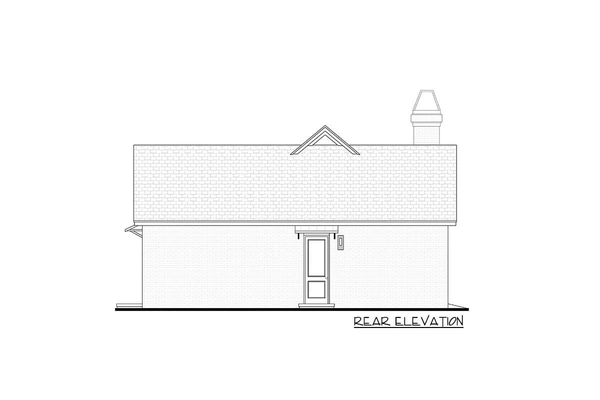 Plan 51932HZ: Rustic Pool House Plan with 1-Car Garage and Outdoor Living - Image #4 - Country, Craftsman, Rustic, Southern, Traditional