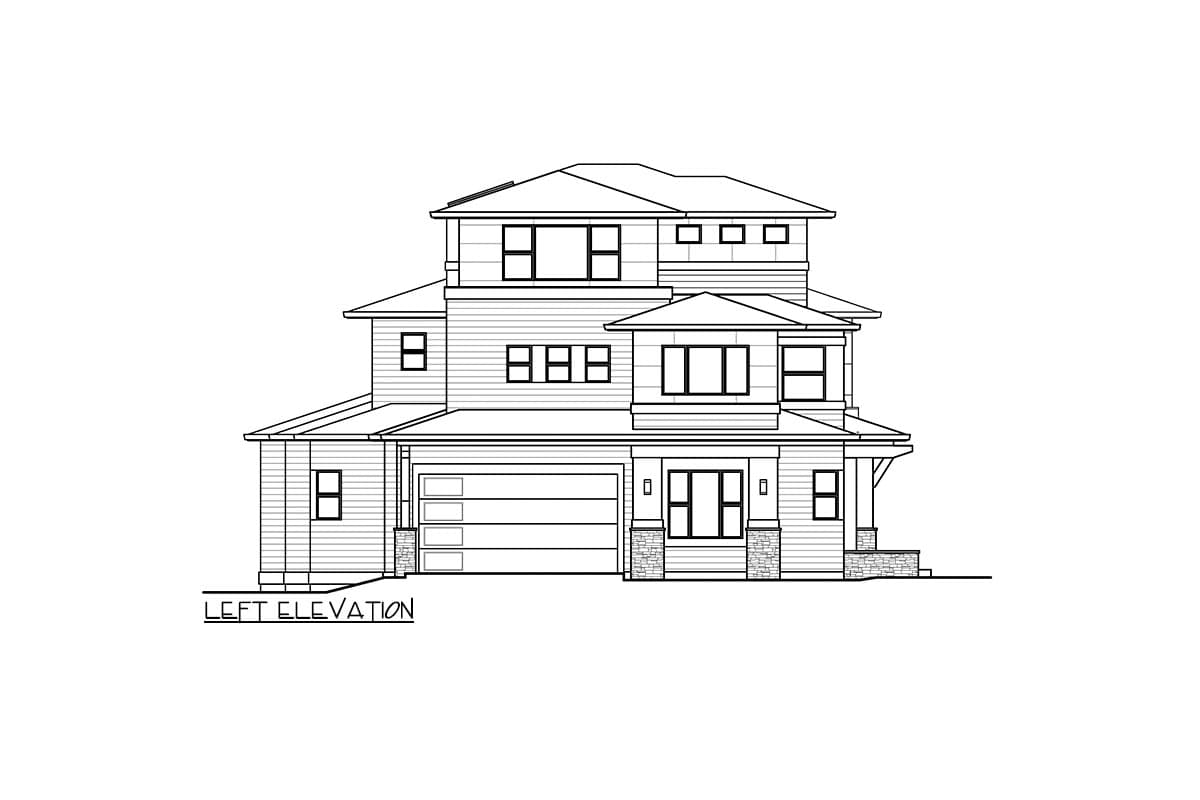 Plan 23161JD: Over 4,000 Square Foot Northwest Craftsman with 3rd-floor Bonus Room - Image #4 - Contemporary, Craftsman, New American, Northwest
