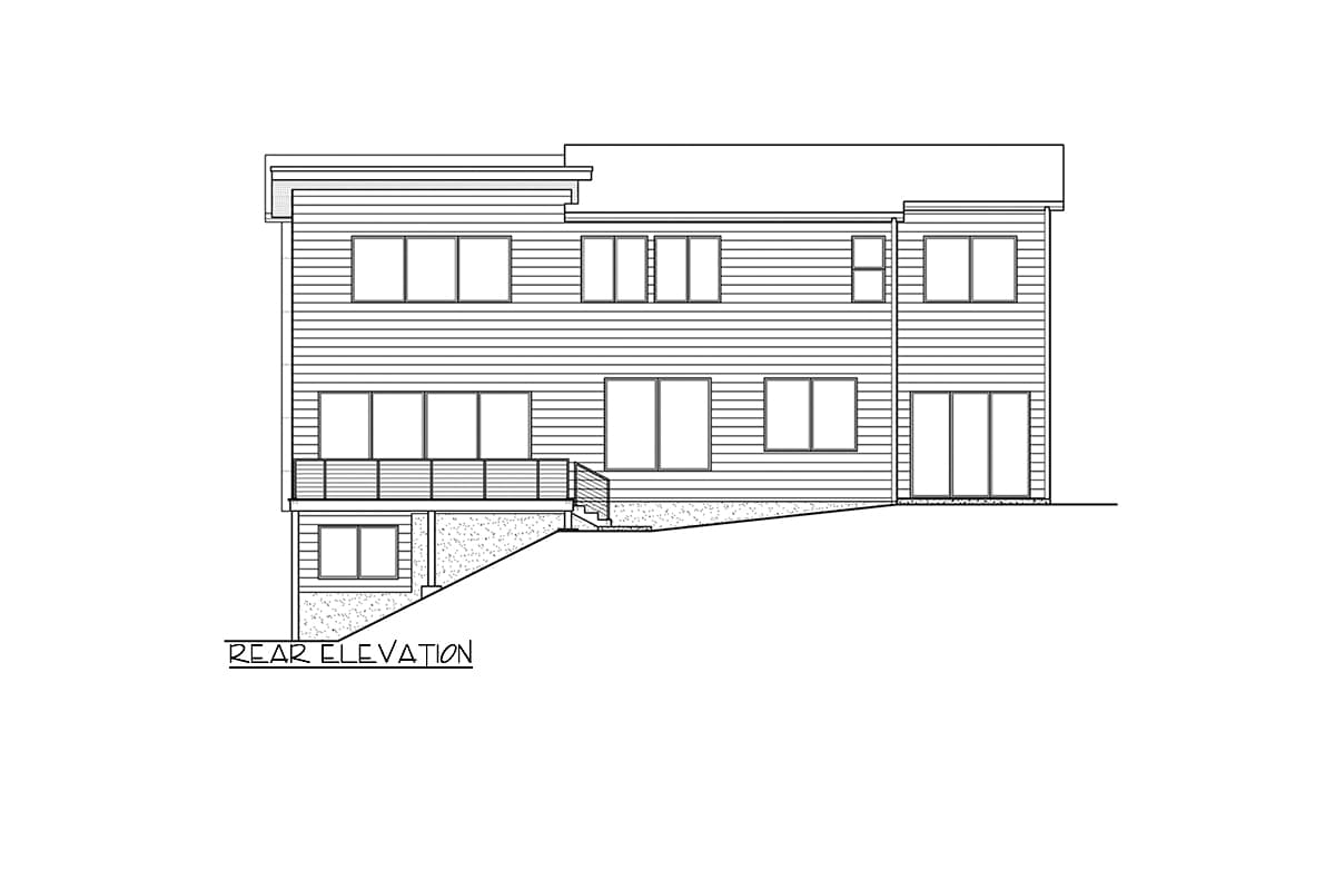 Plan 23162JD: 5-Bed Modern House Plan with 1-Bed ADU Below - Image #5 - Contemporary, Modern, Northwest