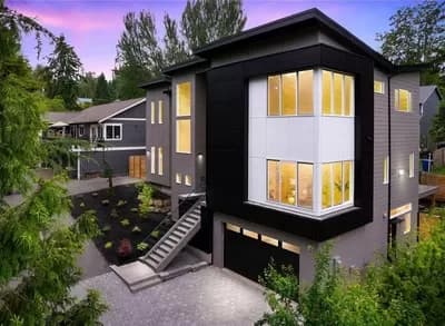 5-Bed Modern House Plan with 1-Bed ADU Below