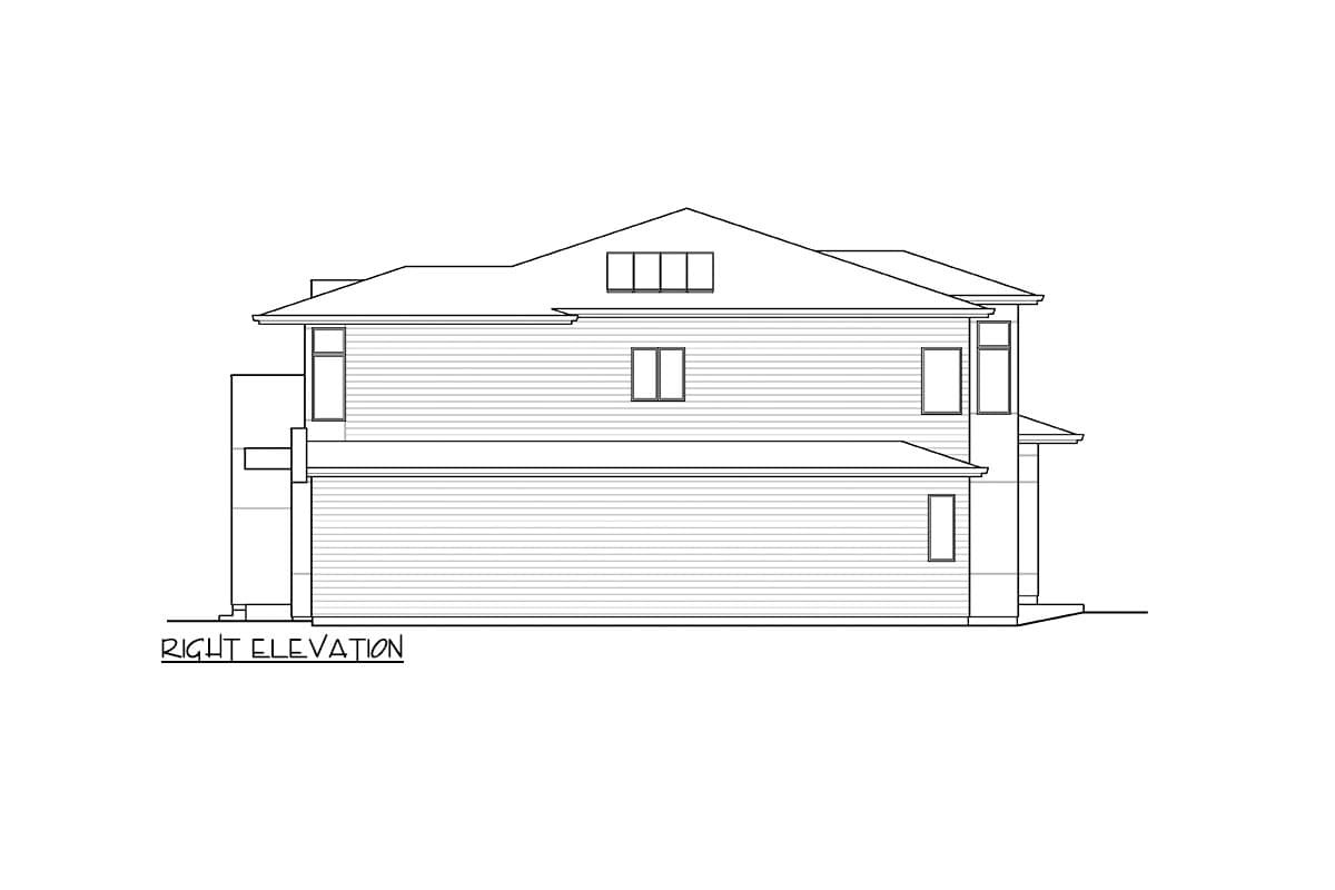 Plan 23168JD: Contemporary 2-Story Home Plan with 3-Car Tandem Garage - 4264 Sq Ft - Image #33 - Contemporary, Mid Century Modern, Modern, Northwest