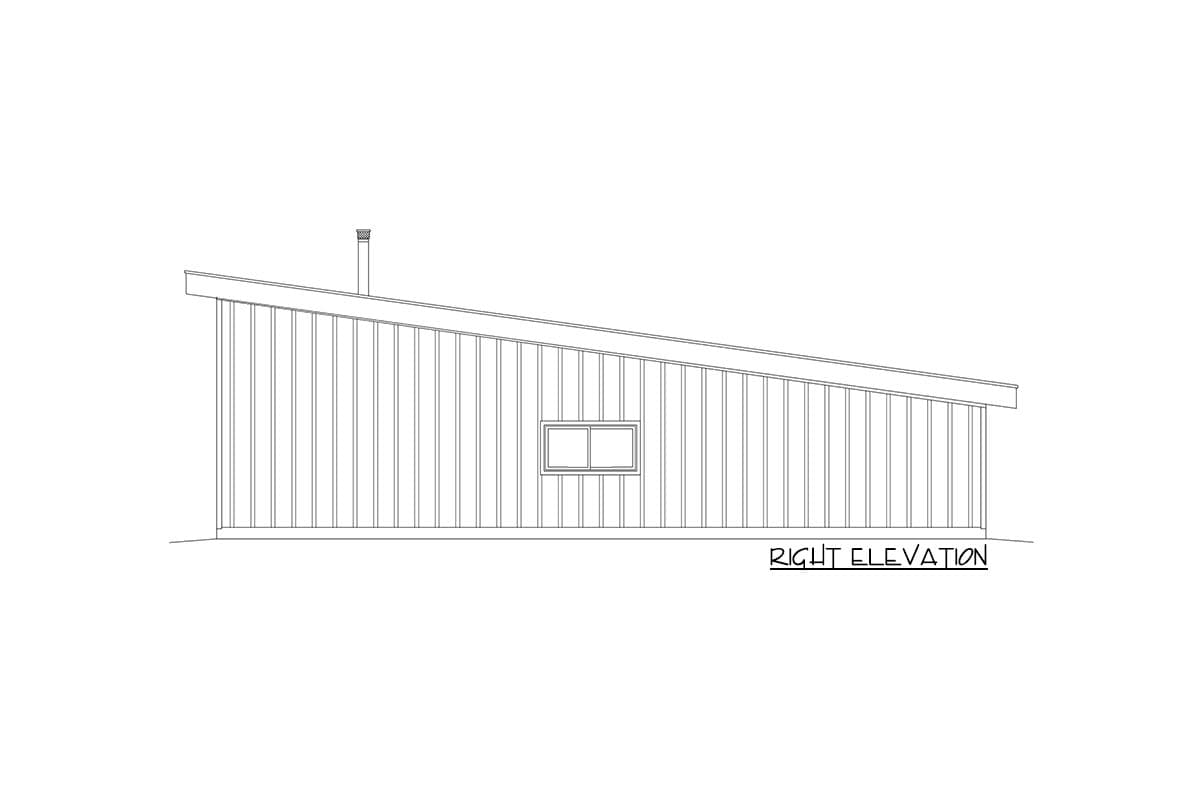 Plan 680104VR: Mid-Century Modern House Plan with Home Office and Large Garage - Image #5 - Contemporary, Mid Century Modern