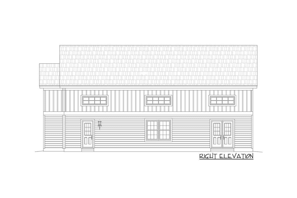 Plan 680105VR: RV-Friendly Detached Garage Plan with 803 Square Foot Bonus Space Above - Image #5 - Traditional