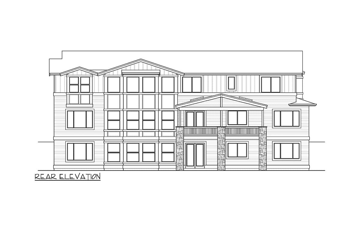 Plan 23223JD: Deluxe New American House Plan with 5th Bedroom Potential in the Daylight Basement - Image #4 - Craftsman, New American, Northwest, Traditional