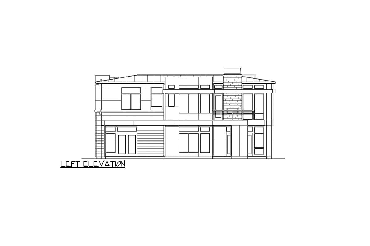 Plan 23318JD: Contemporary Mid-Century Modern House Plan with Office and Media Room - 5667 Sq Ft - Image #40 - Contemporary, Mid Century Modern, Modern, Northwest