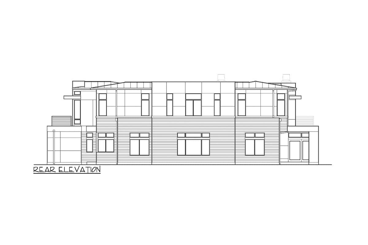 Plan 23318JD: Contemporary Mid-Century Modern House Plan with Office and Media Room - 5667 Sq Ft - Image #41 - Contemporary, Mid Century Modern, Modern, Northwest