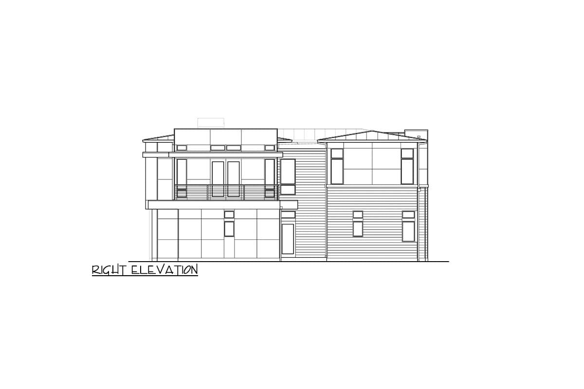 Plan 23318JD: Contemporary Mid-Century Modern House Plan with Office and Media Room - 5667 Sq Ft - Image #42 - Contemporary, Mid Century Modern, Modern, Northwest