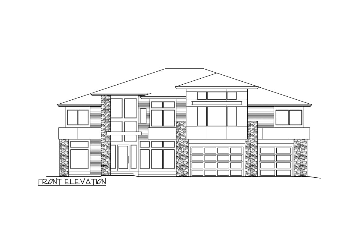 Plan 23321JD: 6000 Square Foot Modern House Plan with Main Floor In-Law Suite - Image #4 - Contemporary, Mid Century Modern, Modern, Northwest