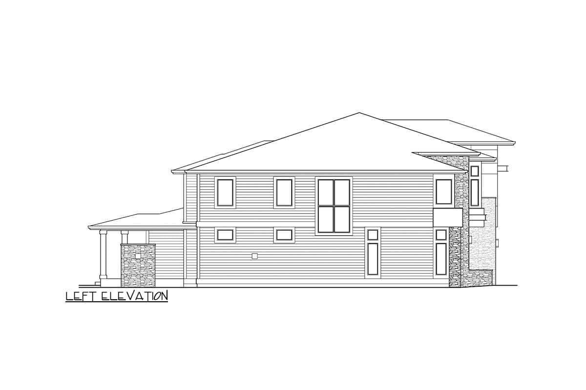 Plan 23321JD: 6000 Square Foot Modern House Plan with Main Floor In-Law Suite - Image #5 - Contemporary, Mid Century Modern, Modern, Northwest