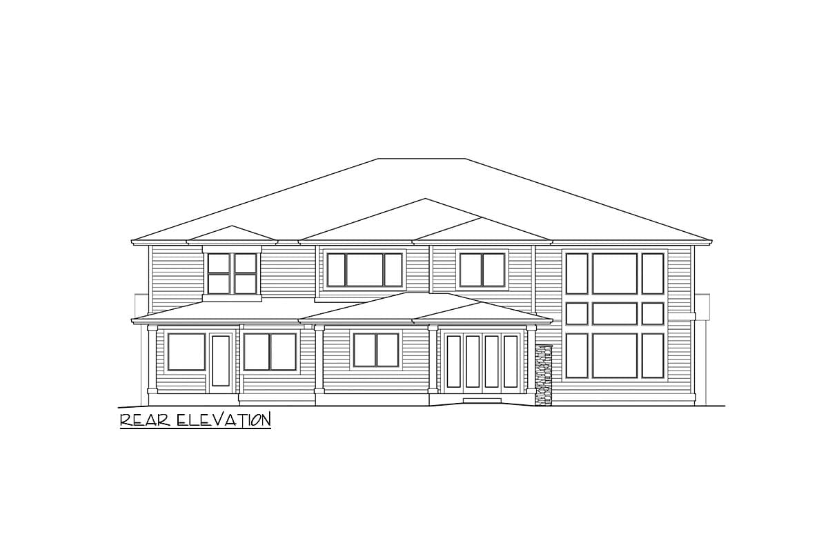 Plan 23321JD: 6000 Square Foot Modern House Plan with Main Floor In-Law Suite - Image #6 - Contemporary, Mid Century Modern, Modern, Northwest