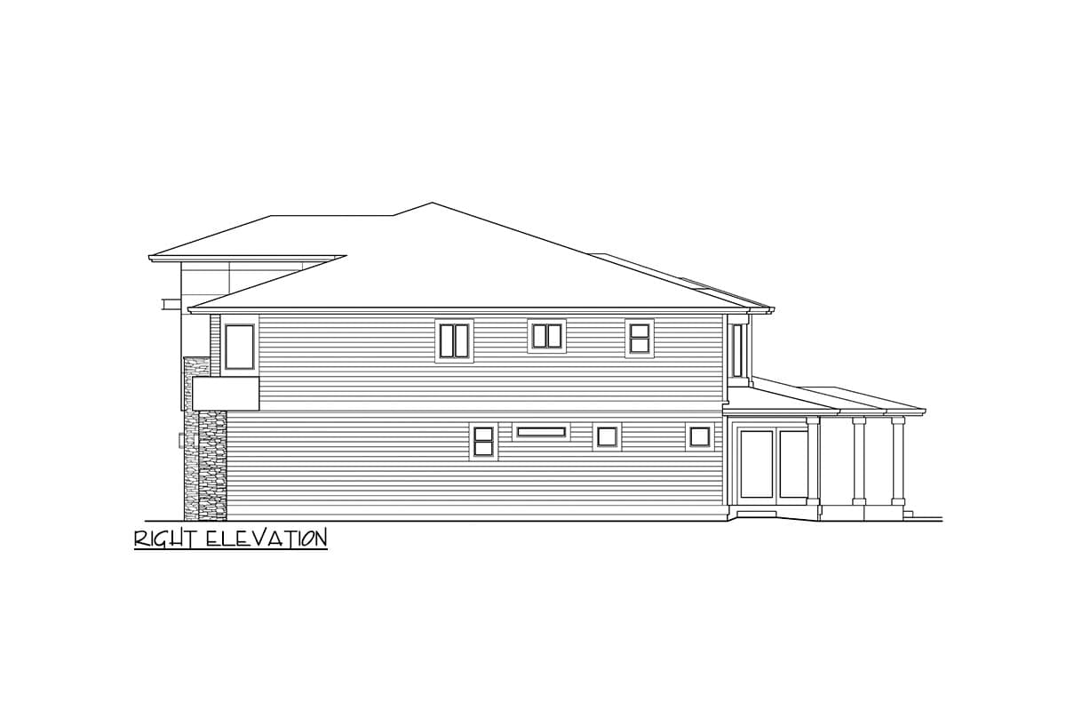 Plan 23321JD: 6000 Square Foot Modern House Plan with Main Floor In-Law Suite - Image #7 - Contemporary, Mid Century Modern, Modern, Northwest