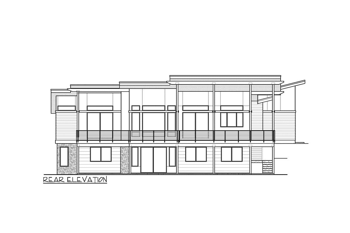 Plan 23340JD: Modern Mountain House Plan with 4 Beds and a Fully Finished Lower Level - 3333 Sq Ft - Image #7 - Mid Century Modern, Modern, Mountain