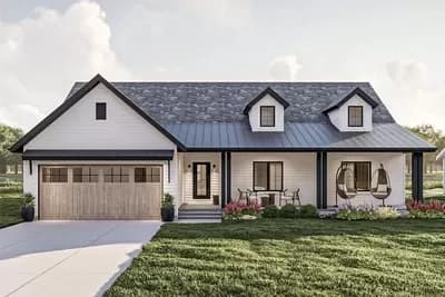 2100 Square Foot 3-Bed Country Home Plan with Lower Level Expansion Possibilities