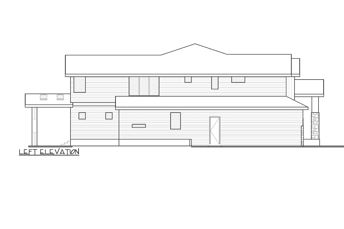 Plan 666197RAF: Over 4,100 Square Foot Modern Northwest Home Plan with Flex Space and Formal Dining Room - Image #38 - Contemporary, Modern, New American, Northwest, Transitional