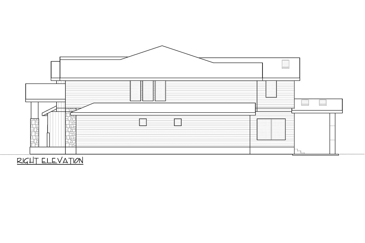 Plan 666197RAF: Over 4,100 Square Foot Modern Northwest Home Plan with Flex Space and Formal Dining Room - Image #40 - Contemporary, Modern, New American, Northwest, Transitional