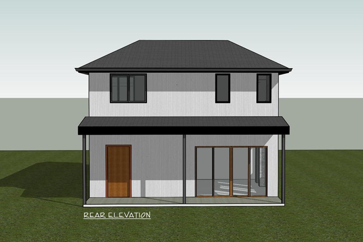 Plan 666199RAF: Transitional Home Plan with Second Floor Master Suite - 1644 Sq Ft - Image #24 - New American, Transitional