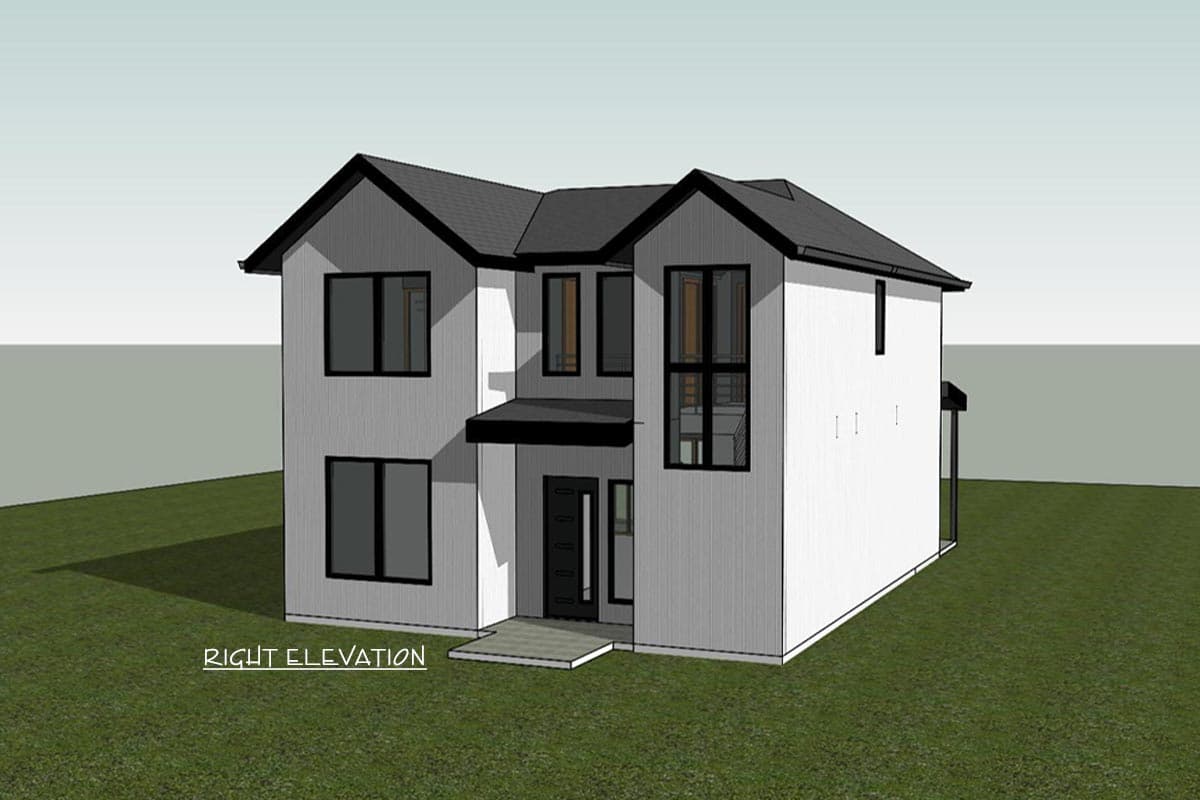Plan 666199RAF: Transitional Home Plan with Second Floor Master Suite - 1644 Sq Ft - Image #25 - New American, Transitional