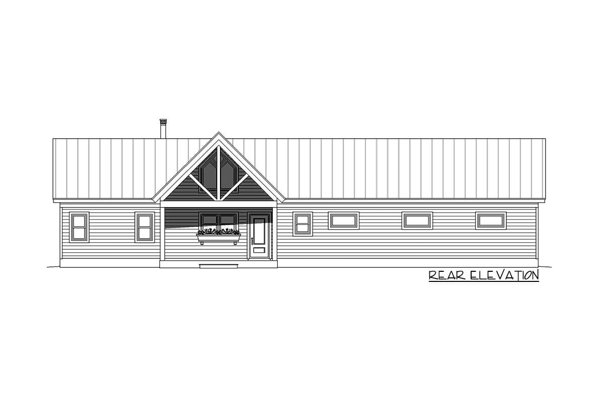 Plan 680106VR: Craftsman Ranch Home with a Two-Sided Fireplace in Master Bedroom and Great Room - 1200 Sq Ft - Image #4 - Country, Craftsman, Mountain, Ranch