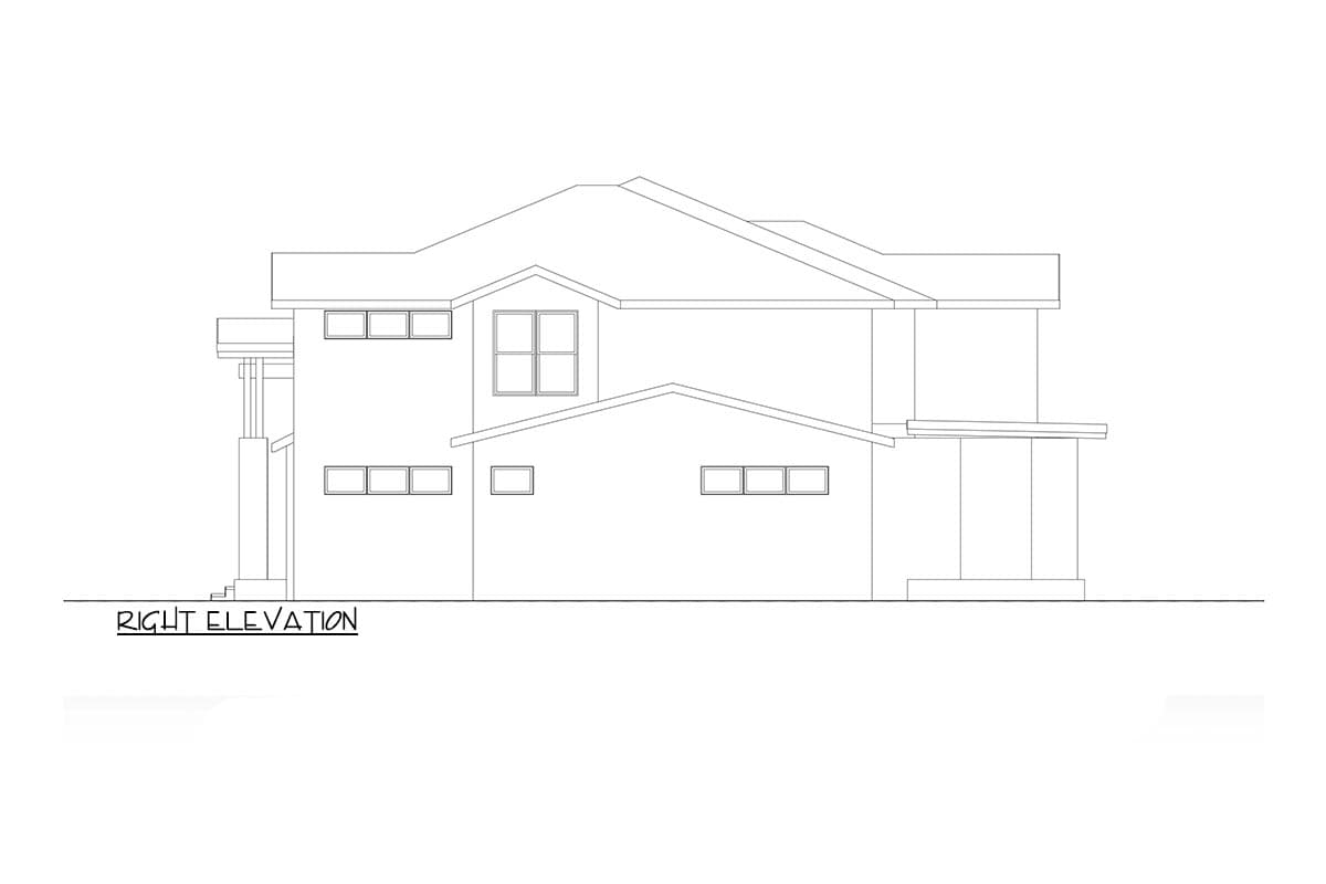 Plan 666201RAF: Over 4,000 Square Foot New American Home Plan with Office and Bonus Room - Image #9 - Contemporary, Craftsman, Modern, Mountain, New American, Northwest