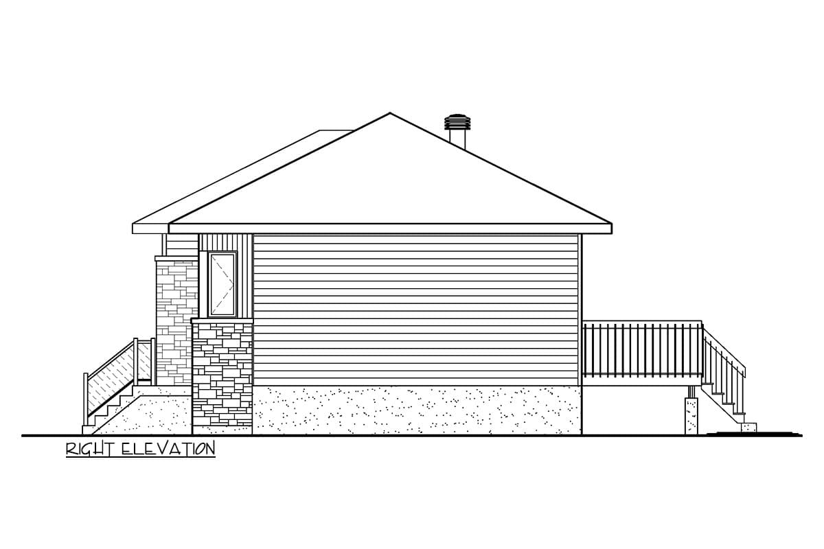 Plan 801000PM: 1,425 Square Foot Bungalow with Split-bed Layout - Image #4 - European, Transitional