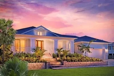 One-Story House Plan Under 2800 Square Feet with Recessed Shingle-Style Dormer