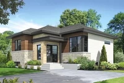 2 Bed Modern Bungalow Under 1000 Square Feet
