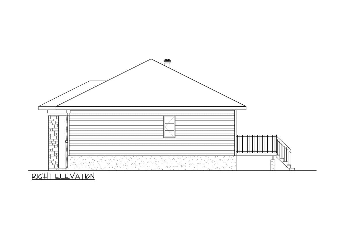 Plan 801007PM: Contemporary 3-Bed House Plan Under 1100 Square Feet with Split-Level Entry - Image #4 - Contemporary, Northwest, Prairie, Transitional
