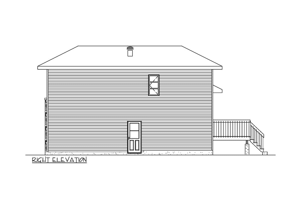Plan 801008PM: Split-Level House Plan with Home Office and Single Garage - Image #4 - Modern, Northwest