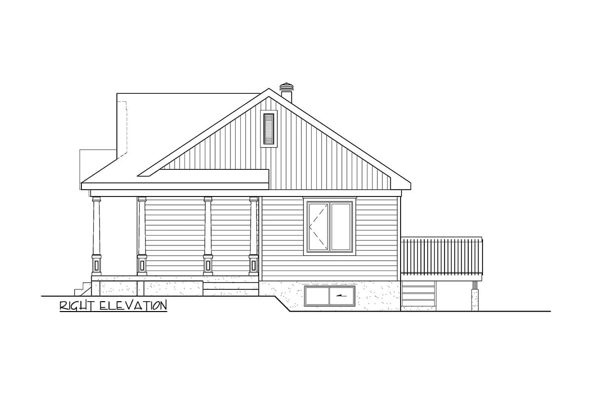 Plan 801012PM: Under 900 Square Foot Cottage Plan with Wraparound Porch - Image #4 - Cottage, Country, Traditional