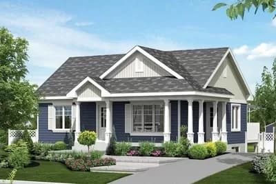 Under 900 Square Foot Cottage Plan with Wraparound Porch