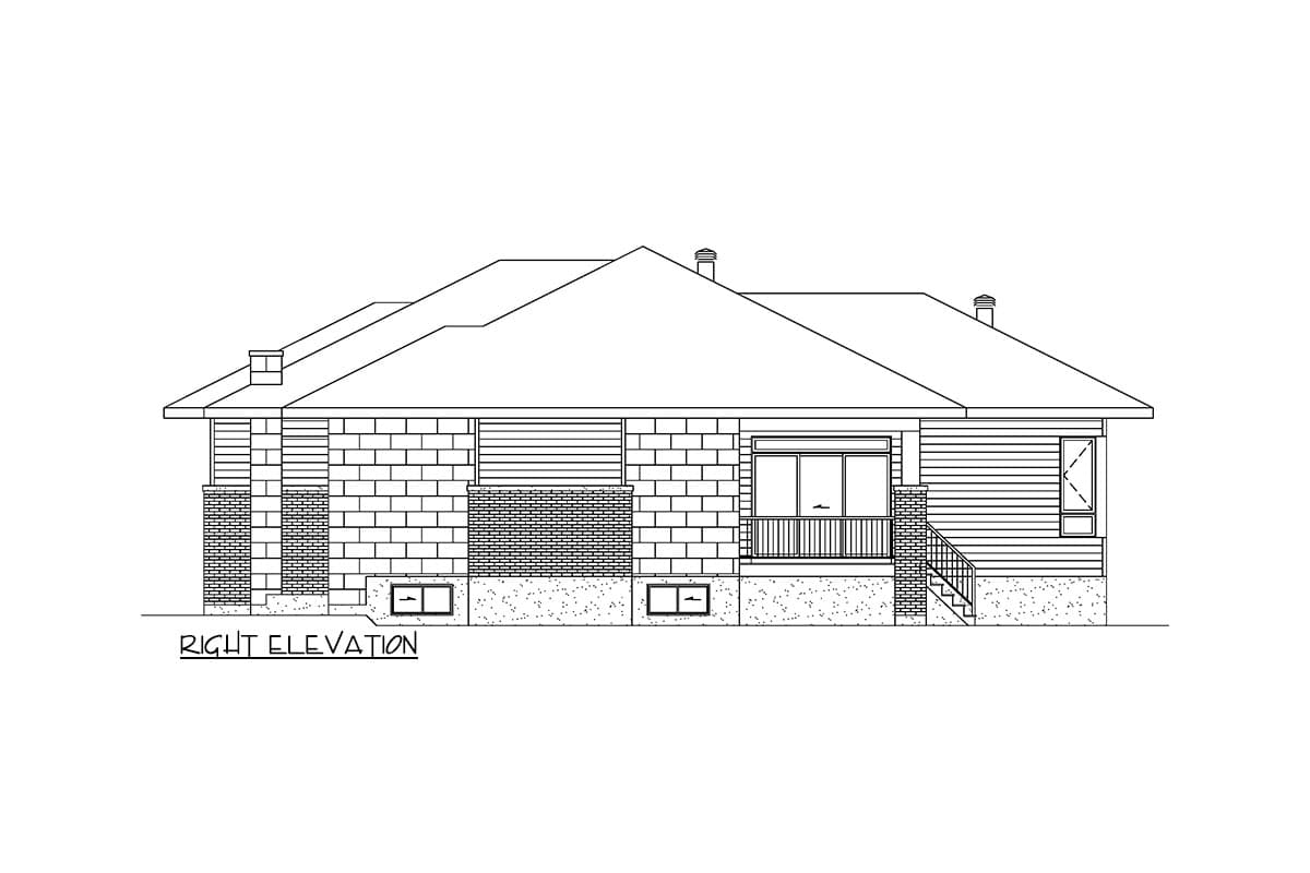 Plan 801014PM: 3-Bed Bungalow with Home Office and Covered Porch - Image #4 - Bungalow, Contemporary, Northwest, Ranch, Transitional
