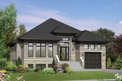 1406 Square Foot 2-Bed Contemporary House Plan with Hip Roof