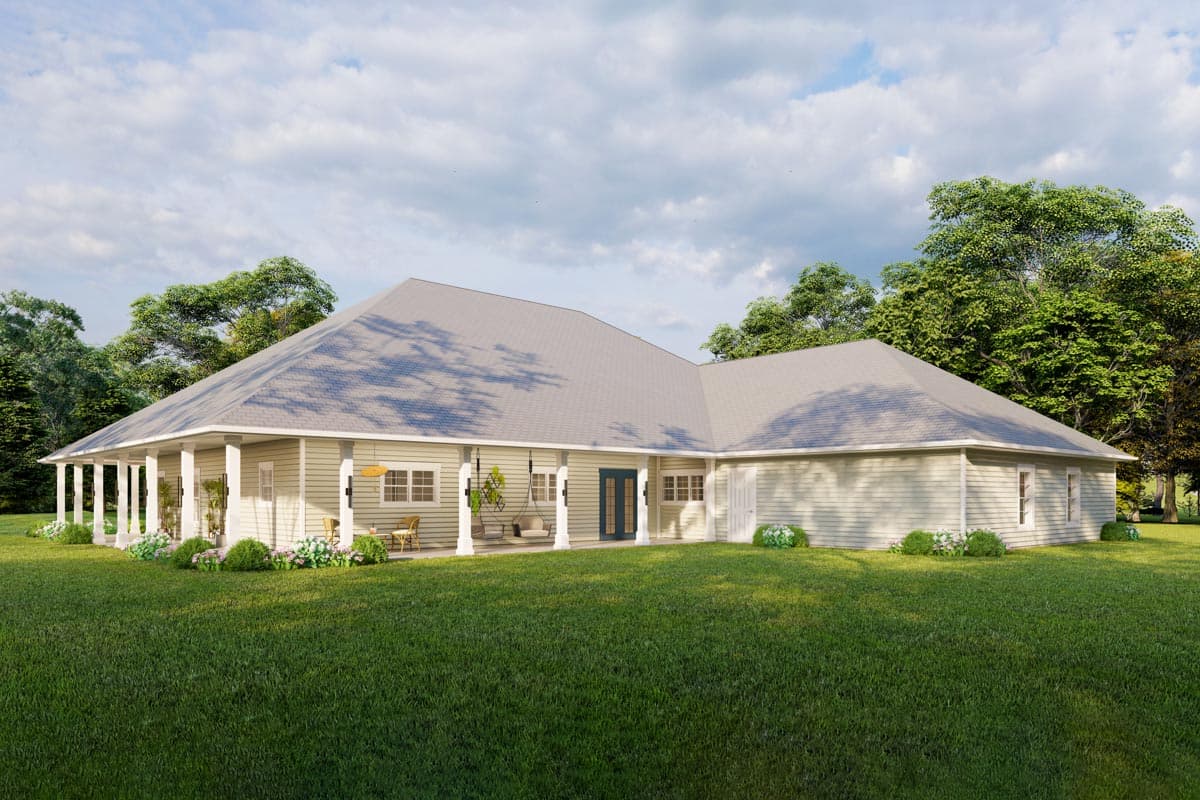 Plan 810013RBT: Southern Traditional House Plan with Flex Room and Full Wrap-Around Porch - Image #4 - Country, Ranch, Southern