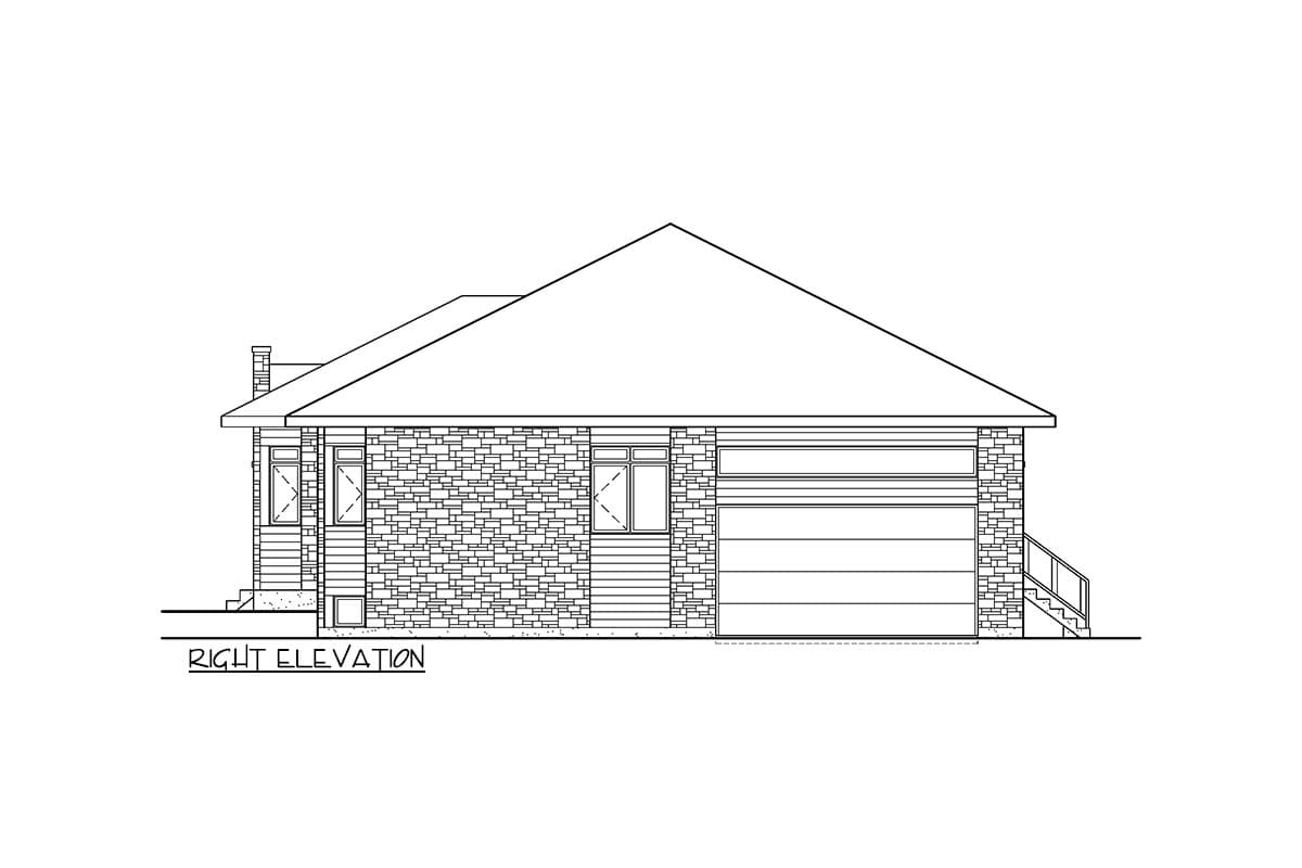 Plan 801018PM: One-Level 1745 Square Foot Modern Bungalow with 2-Car Garage - Image #4