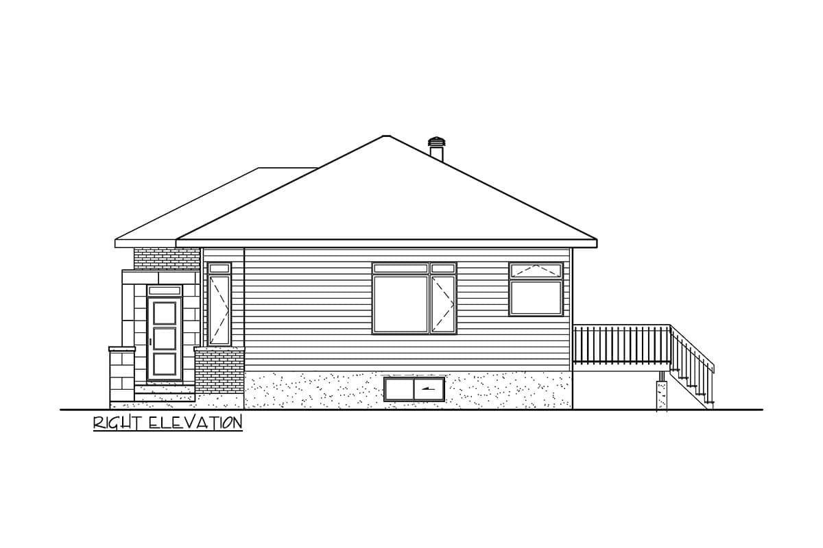 Plan 801020PM: 1032 Square Foot Urban Bungalow with 2 Bedrooms - Image #4 - Bungalow, Contemporary, Modern, Northwest