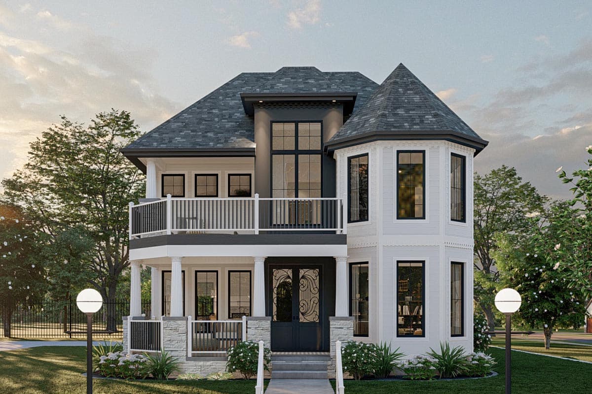 Plan 623221DJ: Contemporary Victorian-Style House Plan Under 2500 Square Feet with 3 Bedrooms - Image #24 - Contemporary, Country, Traditional, Transitional, Victorian