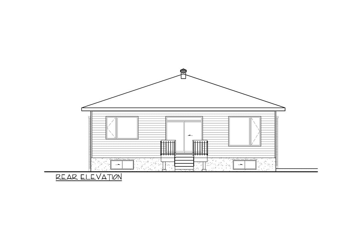 Plan 801024PM: 1,359 Square Foot Urban-Style House Plan with 2 Bedrooms - Image #4 - Mid Century Modern, Modern, Northwest