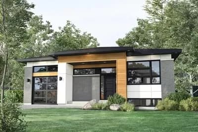 1,359 Square Foot Urban-Style House Plan with 2 Bedrooms