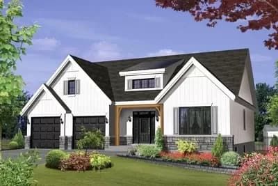 Single-Story Farmhouse Plan with 1,618 Square Feet of Living Space