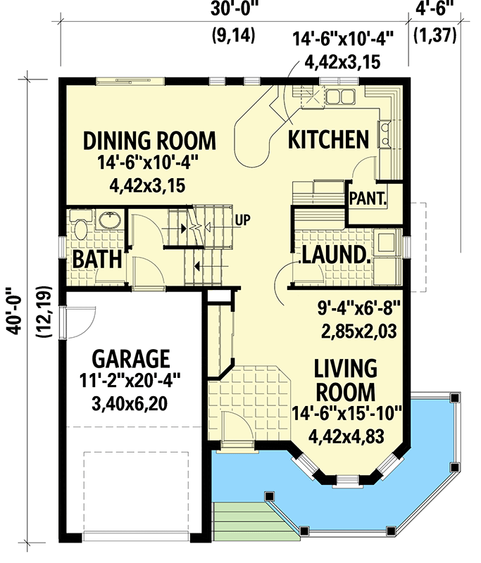 Plan 801033PM: 1787 Square Foot Victorian House Plan with 4 Upstairs Bedrooms - Floor Plan - Main Level - Country, Traditional, Victorian