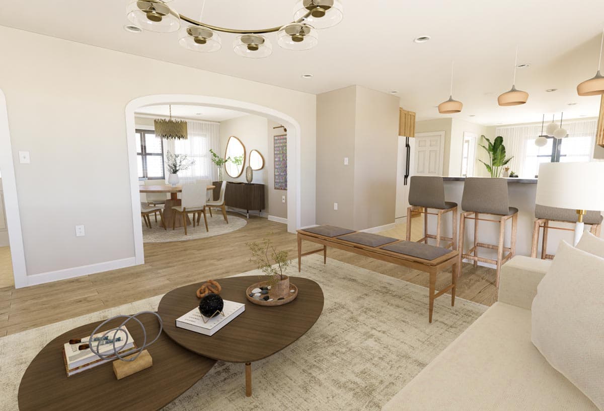 Plan 61428UT: Ranch Home Plan with 3-Beds on Main Level and Optional 3-Bed ADU on Lower Level - Image #8 - Country, Craftsman, New American, Ranch