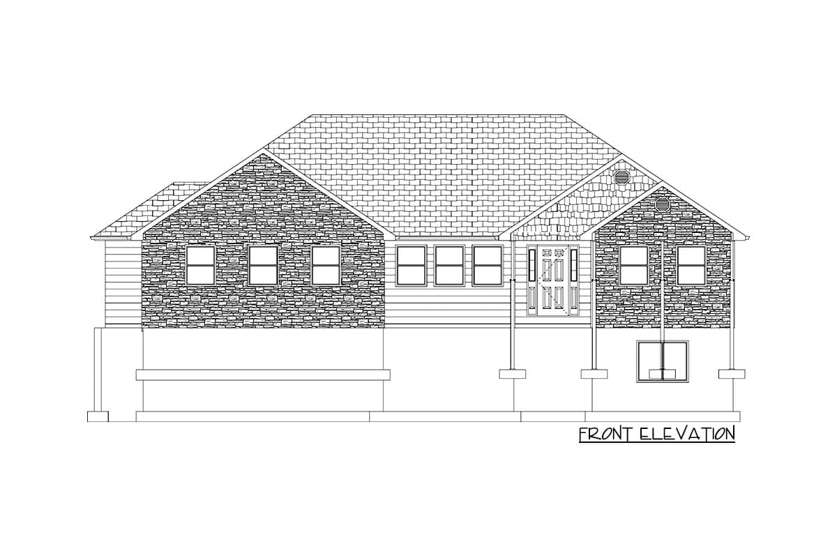 Plan 61428UT: Ranch Home Plan with 3-Beds on Main Level and Optional 3-Bed ADU on Lower Level - Image #15 - Country, Craftsman, New American, Ranch